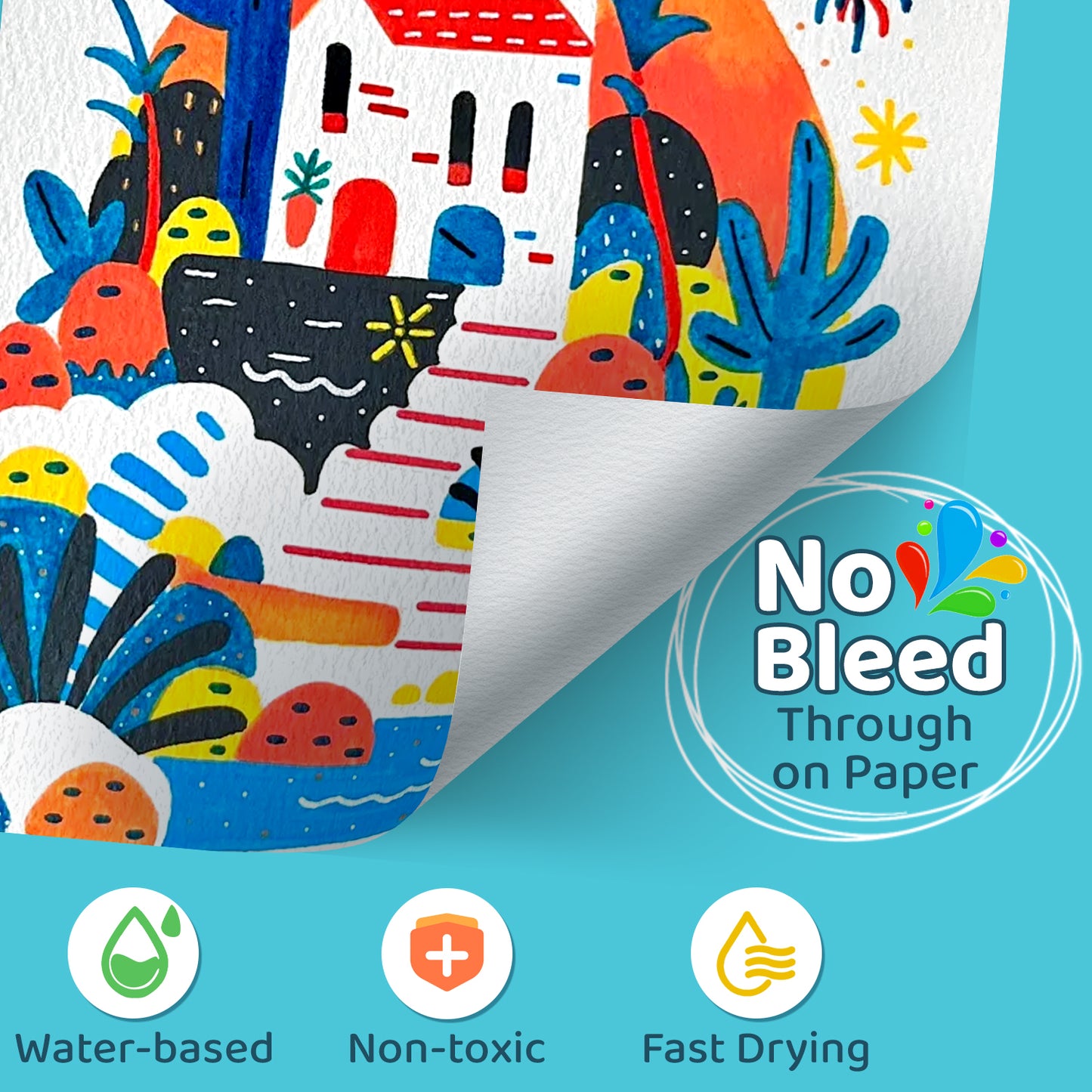 Hotucolor 72-Color Acrylic Paint Markers