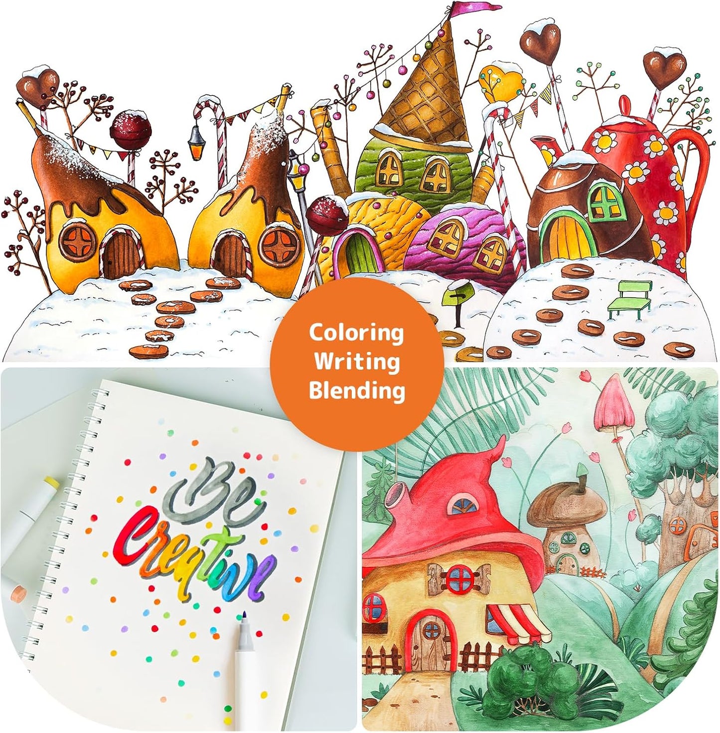 Hotucolor 120-Color Alcohol Marker Set