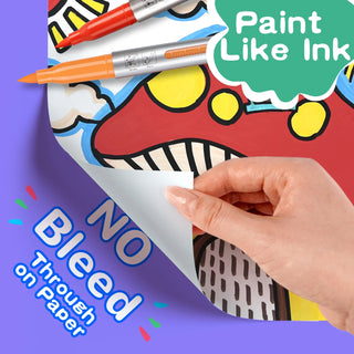 36-Color Acrylic Paint Markers | Direct-Flow | Brush Tip