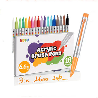 Hotucolor 18-Color Direct-Flow Acrylic Paint Markers