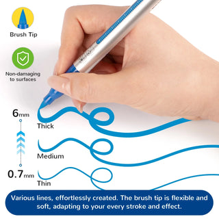 36-Color Acrylic Paint Markers | Direct-Flow | Brush Tip