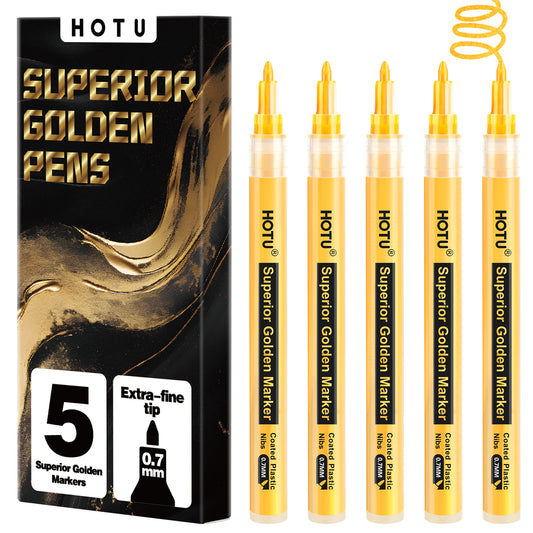 Hotucolor 5-Pack Super Gold Markers