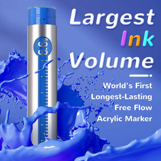 36-Color Acrylic Paint Markers | Direct-Flow | Brush Tip