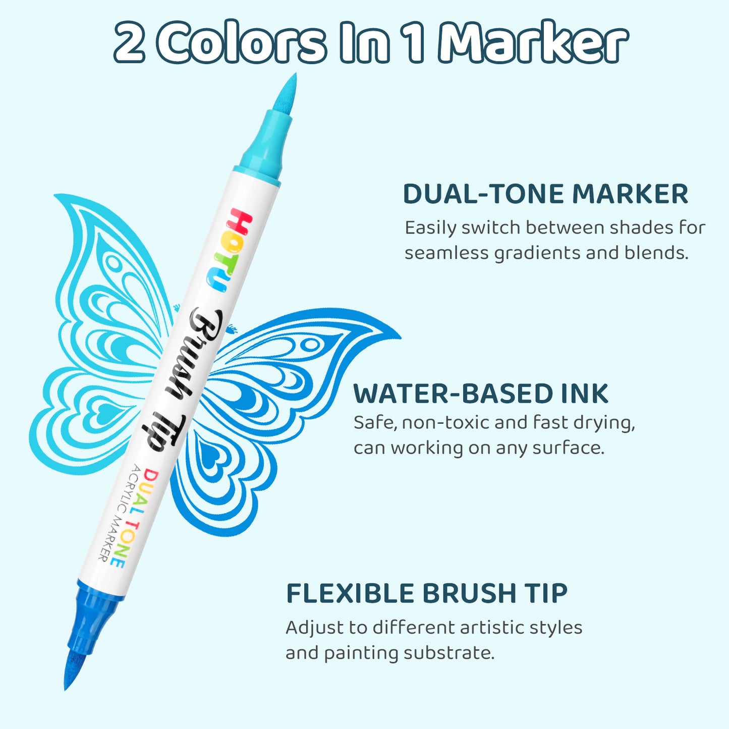Hotucolor 72-Color Acrylic Paint Markers