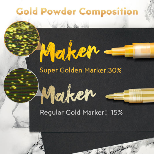 Hotucolor 5-Pack Super Gold Markers