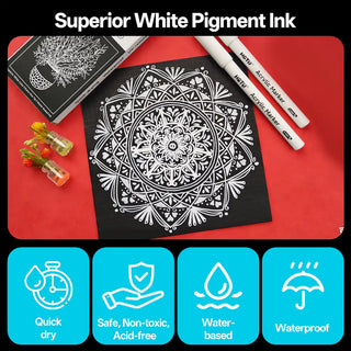 5-Color White Acrylic Paint Pens | 0.7mm Ultra-Fine Point