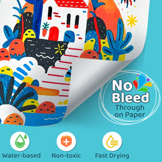 72-Color Acrylic Paint Markers | Dual-Color Brush Tip