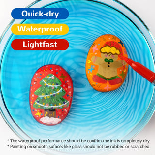 36-Color Acrylic Paint Markers | Direct-Flow | Brush Tip