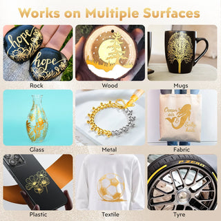 Hotucolor 5-Pack Super Gold Markers | Ultra-fine 0.7mm tip