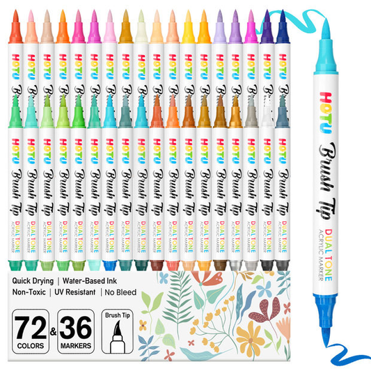 Hotucolor 72-Color Acrylic Paint Markers