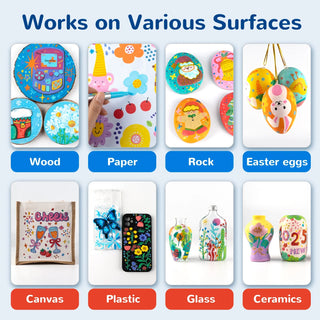 36-Color Acrylic Paint Markers | Direct-Flow | Brush Tip