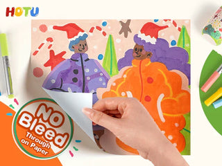 Hotucolor 18-Color Direct-Flow Acrylic Paint Markers