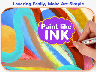 Hotucolor 18-Color Direct-Flow Acrylic Paint Markers