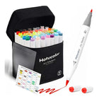 Hotucolor 50-Color Alcohol Markers Set | Dual Tips