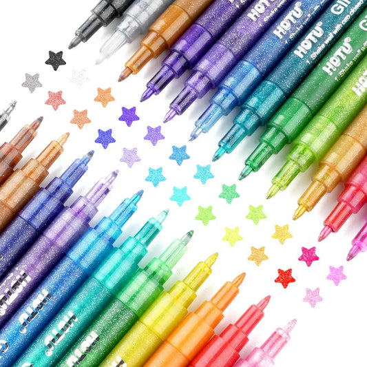 Hotucolor 24-Color Glitter Markers