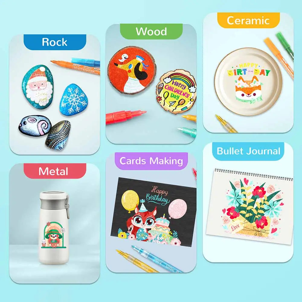 Hotucolor 24-Color Glitter Markers