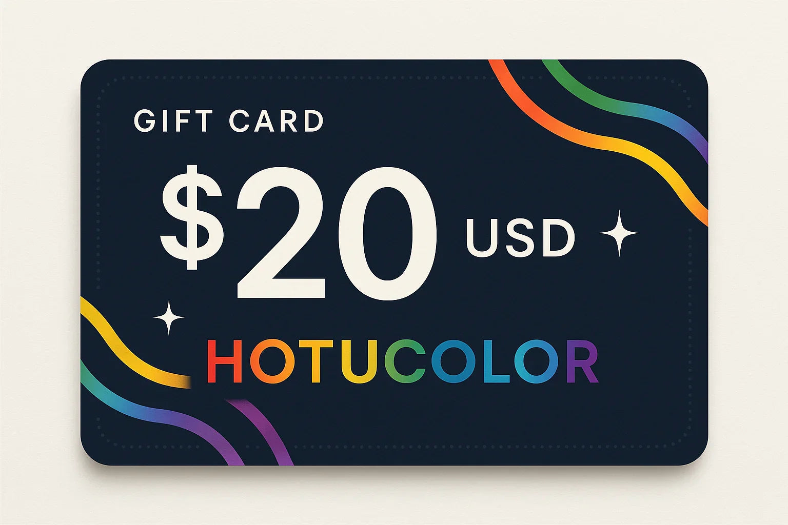 hotucolor 礼品卡，20usd
