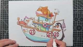 Coloring with Hotu Alcohol Markers